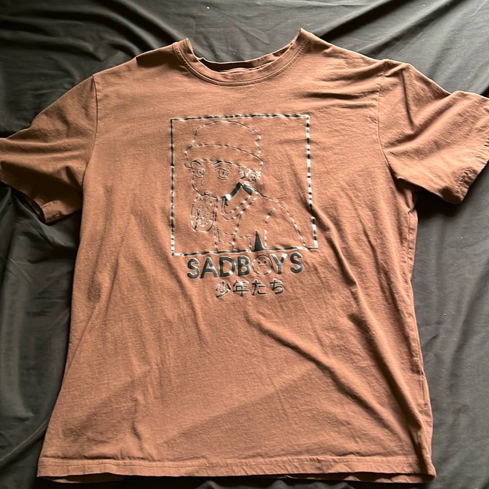 ROMWE Woman’s Brown Print T-Shirt